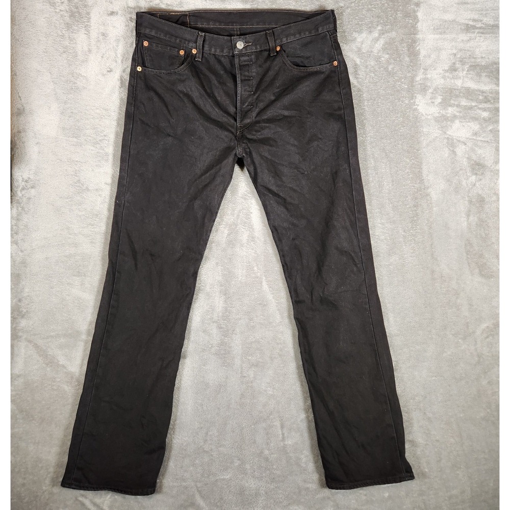 Levi's 501XX Jeans Men's 35X31 (Tag 34X30) Black Straight‎ Baggie Button Fly